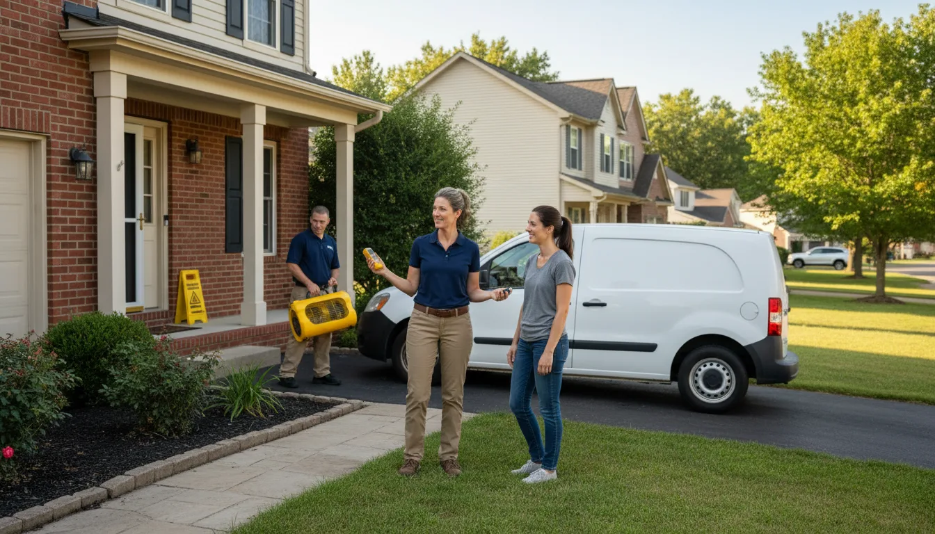 Residential water damage restoration in Cranesville, PA